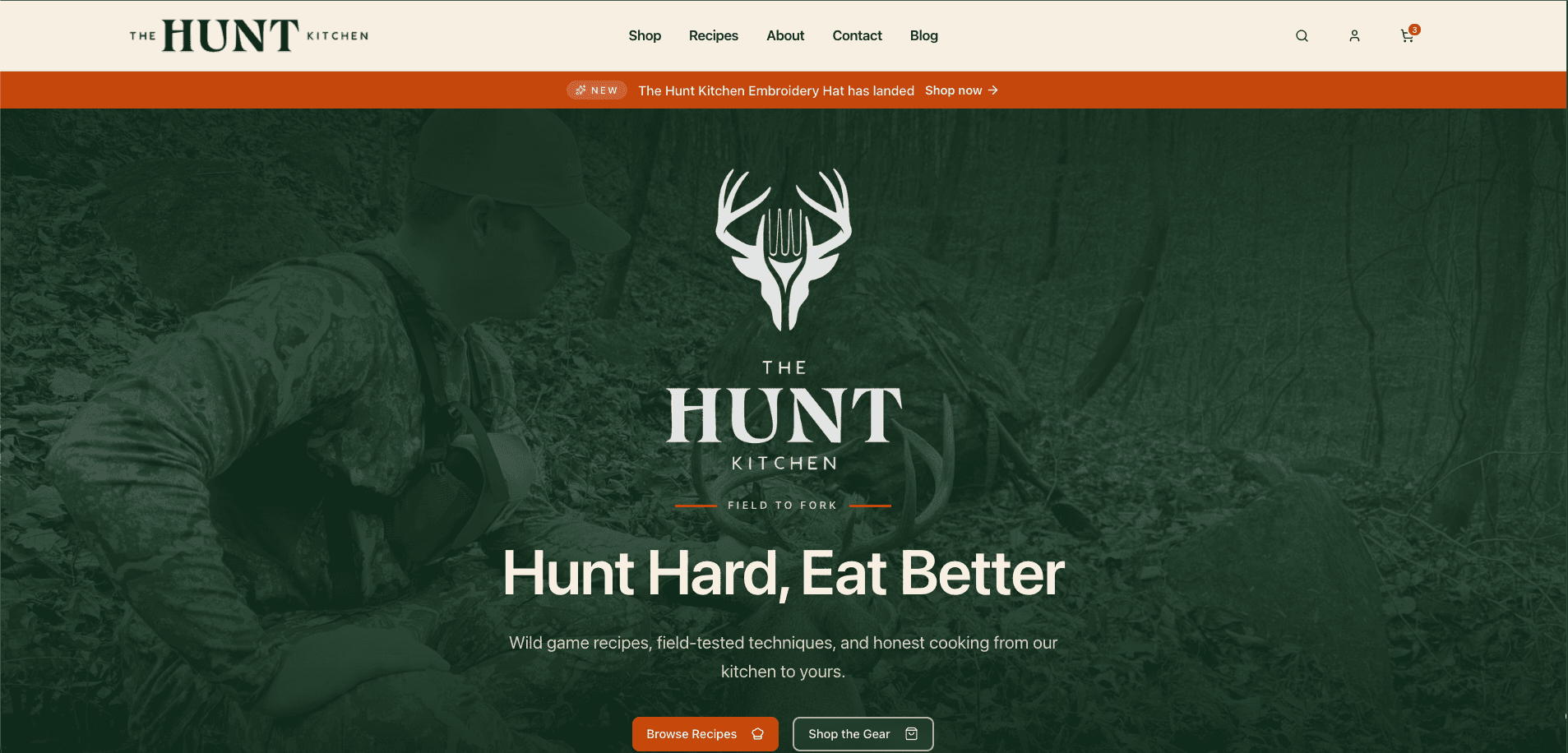 The Hunt Kitchen website