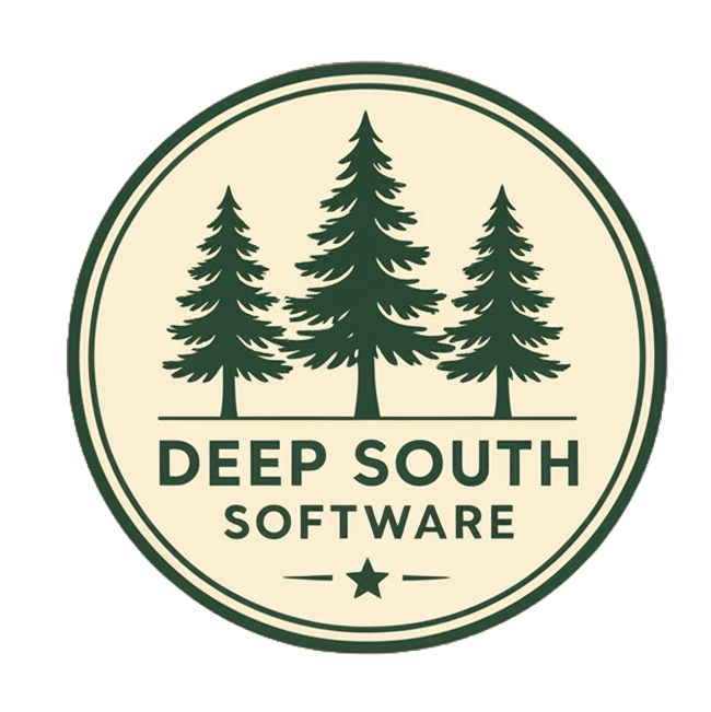 Deep South Software logo - Southern oak tree icon representing quality and tradition